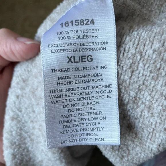 Stormpack XL sweater quarter zip with fleece interior and heathered beige color - Picture 6 of 6